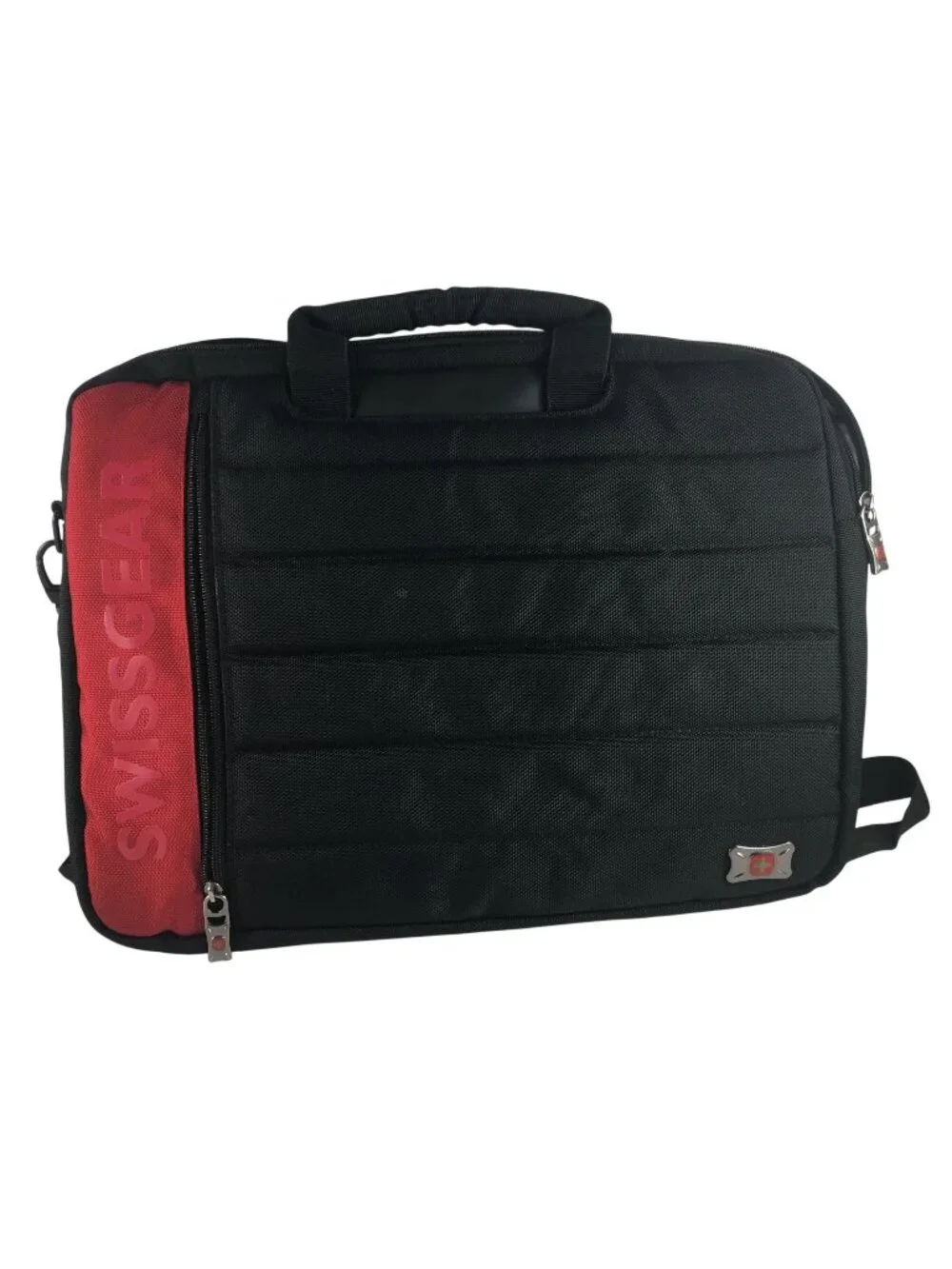 SWISSGEAR ANTHEM BLACK RED LAPTOP NOTEBOOK MESSENGER BAG 16